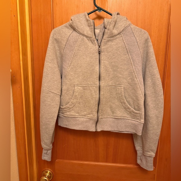 Lululemon Oversized Full-Zip Scuba Hoodie Heathered Core Medium Grey - Picture 6 of 10